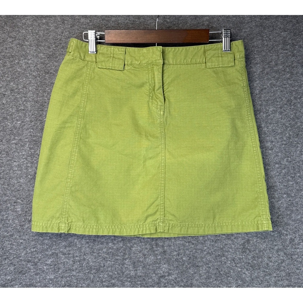Vintage J.Crew Preppy Green Cotton Ripstop Utility Mini Skirt Womens‎ Size 4 EUC